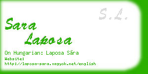 sara laposa business card