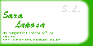 sara laposa business card